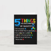 Autistic Dautisme Autisme Awareness Support Mama D Kaart (Voorkant)