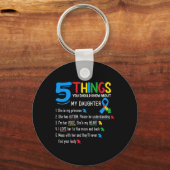 Autistic Dautisme Autisme Awareness Support Mama D Sleutelhanger (Voorkant)