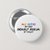 Autistic Deadly Ninja bij nacht Ronde Button 5,7 Cm (Voorkant /achterkant)