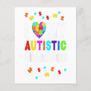 Autistic Grandson Autisme Awareness Autistic Gift Flyer