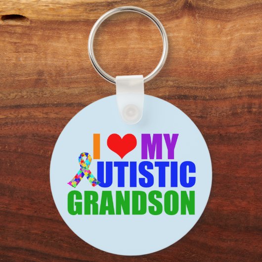Autistic Grandson Sleutelhanger (Voorkant)