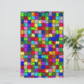 Autistic Jigzaag Briefpapier (Staand voorkant)