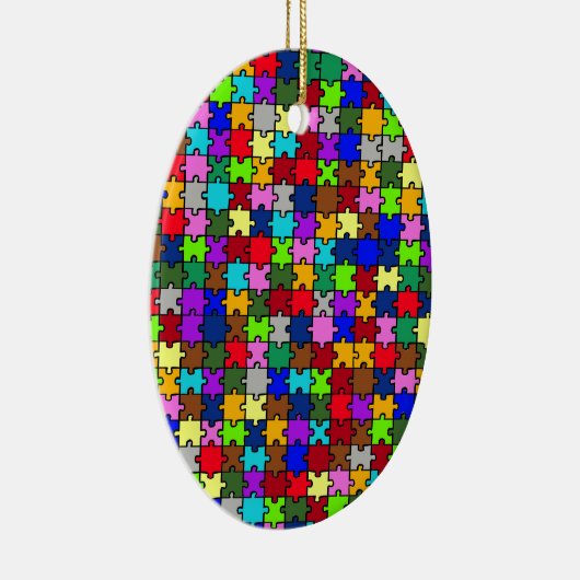 Autistic Jigzaag Keramisch Ornament (Rechts)