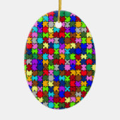 Autistic Jigzaag Keramisch Ornament (Voorkant)