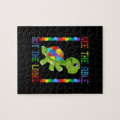 Autistic Kid Mom Turtle Fighter Autism Puzzle Legpuzzel (Horizontaal)
