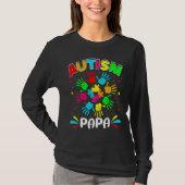 Autistic Papa Puzzle Support Family Autism Awarene T-shirt (Voorkant)