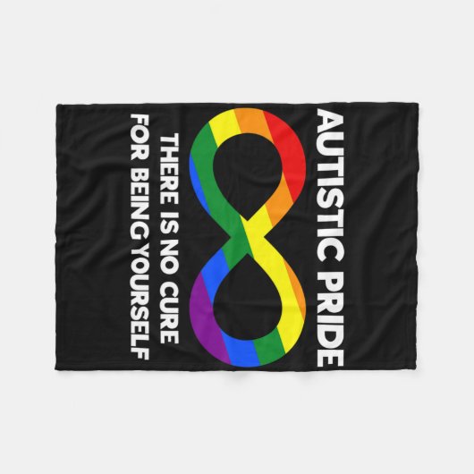 Autistic Pride - Autism Awareness - Rainbow Infini Fleece Deken (Voorkant (Horizontaal))