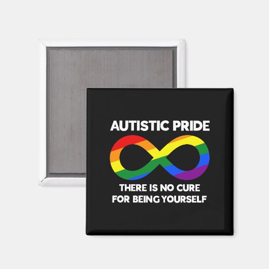 Autistic Pride - Autism Awareness - Rainbow Infini Magneet (Voorkant / Achterkant)