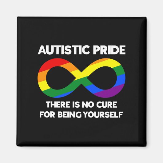 Autistic Pride - Autism Awareness - Rainbow Infini Magneet (Voorkant)