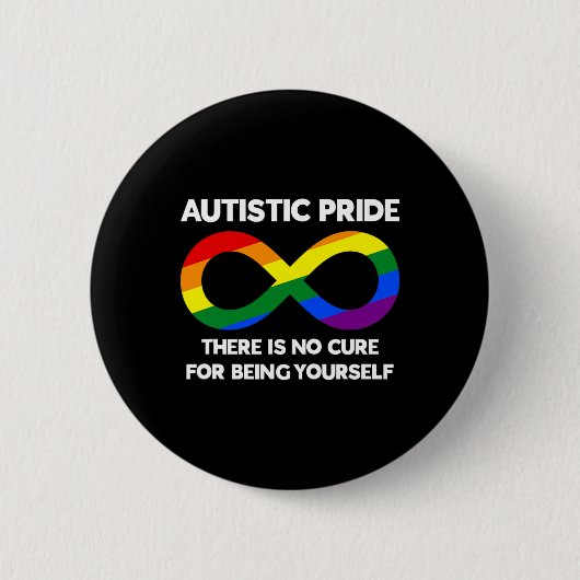 Autistic Pride - Autism Awareness - Rainbow Infini Ronde Button 5,7 Cm (Voorkant)