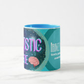 Autistic Pride Blauwgroen Brain Coffee Mok (Midden)