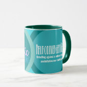 Autistic Pride Blauwgroen Coffee Mok (Voorkant rechts)