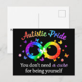 Autistic Pride Briefkaart (Voorkant / Achterkant)