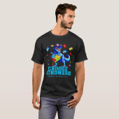 Autistic Pride Day Dinosaur TRex Kies vriendelijkh T-shirt (Voorkant volledig)