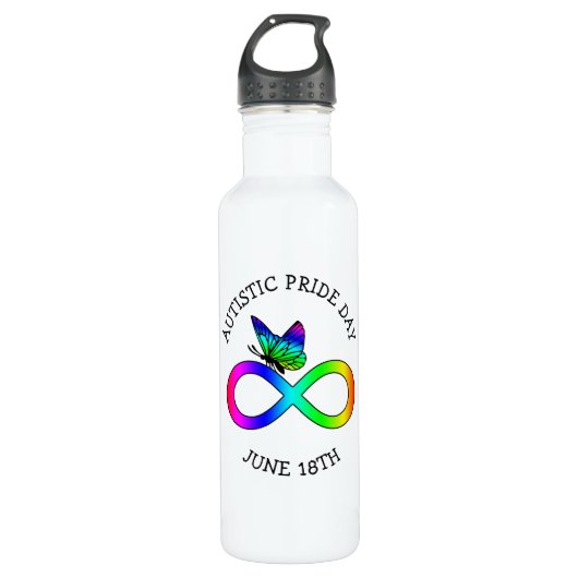 Autistic Pride Day June 18 Awareness Water Bottle Waterfles (Voorkant)
