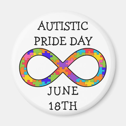 Autistic Pride Day June 18th Magnet (Voorkant)