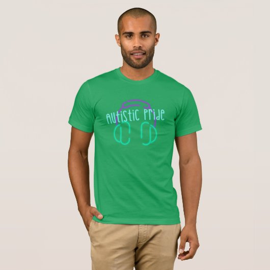 Autistic Pride Headphone Shirt (Voorkant volledig)