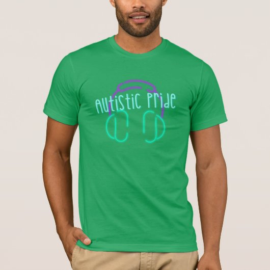 Autistic Pride Headphone Shirt (Voorkant)