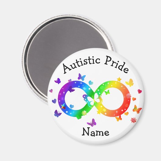 Autistic Pride Infinity Symbool Magneet (Voorkant / Achterkant)