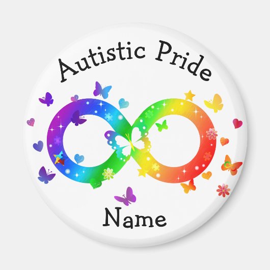 Autistic Pride Infinity Symbool Magneet (Voorkant)