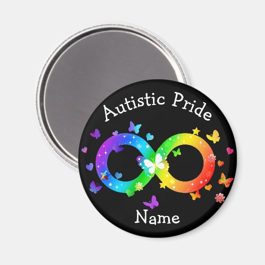 Autistic Pride Infinity Symbool Magneet (Voorkant / Achterkant)