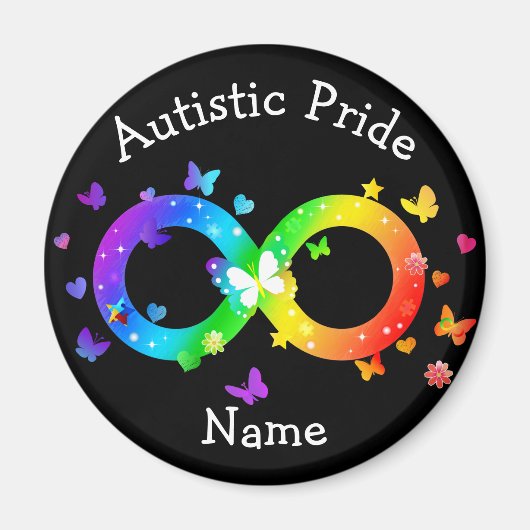 Autistic Pride Infinity Symbool Magneet (Voorkant)