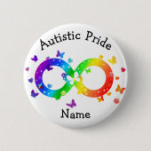 Autistic Pride Infinity Symbool Ronde Button 5,7 Cm (Voorkant)