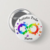 Autistic Pride Infinity Symbool Ronde Button 5,7 Cm (Voorkant /achterkant)