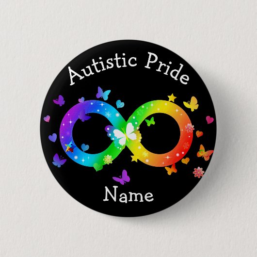 Autistic Pride Infinity Symbool Ronde Button 5,7 Cm (Voorkant)