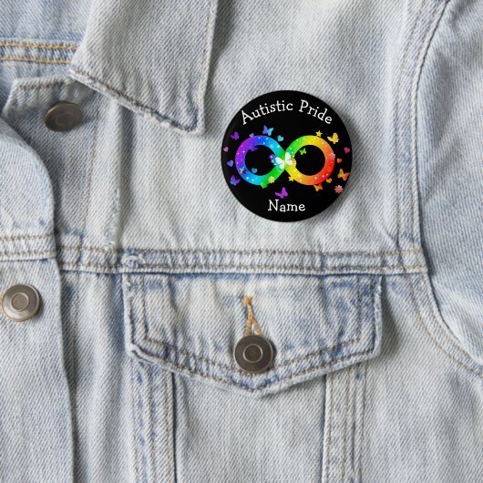 Autistic Pride Infinity Symbool Ronde Button 5,7 Cm (In situ)