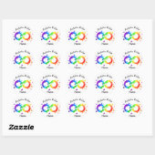 Autistic Pride Infinity Symbool Ronde Sticker (Vel)
