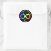 Autistic Pride Infinity Symbool Ronde Sticker (Tas)