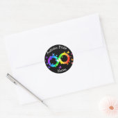 Autistic Pride Infinity Symbool Ronde Sticker (Envelop)