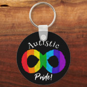 Autistic Pride Neurodiversity Autism Rainbow Keych Sleutelhanger (Achterkant)