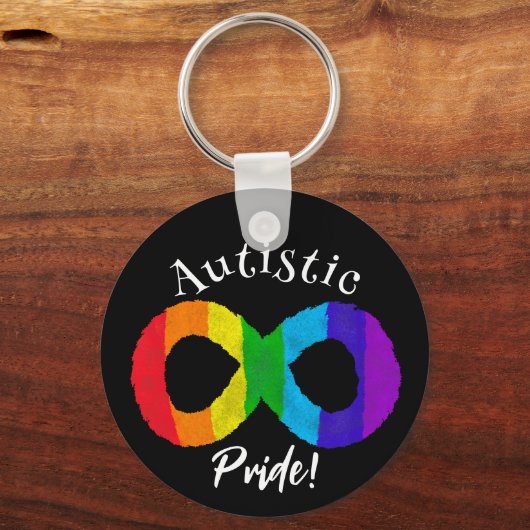 Autistic Pride Neurodiversity Autism Rainbow Keych Sleutelhanger (Voorkant)