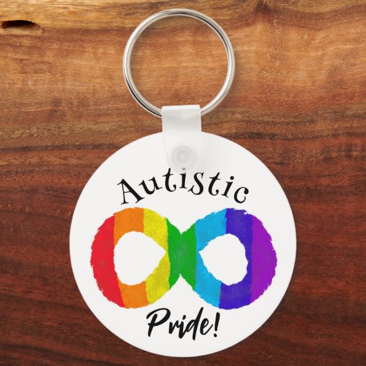 Autistic Pride Neurodiversity Autisme Rainbow Sleutelhanger (Voorkant)