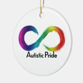 Autistic Pride neurodiversity logo Keramisch Ornament (Links)