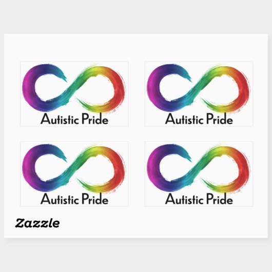 Autistic Pride Rechthoekige Sticker (Vel)