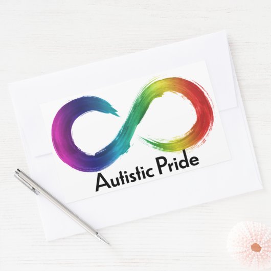 Autistic Pride Rechthoekige Sticker (Envelop)