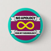 Autistic Pride Ronde Button 5,7 Cm (Voorkant)