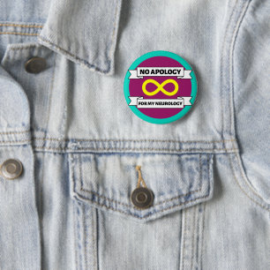 Autistic Pride Ronde Button 5,7 Cm