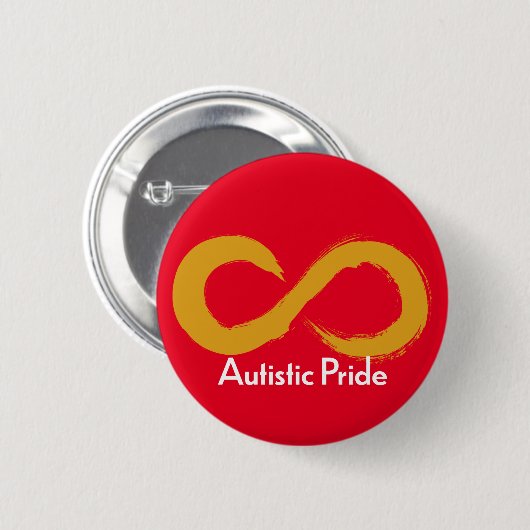 Autistic Pride Ronde Button 5,7 Cm (Voorkant /achterkant)