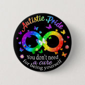 Autistic Pride Ronde Button 5,7 Cm (Voorkant)