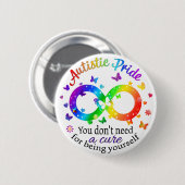 Autistic Pride Ronde Button 5,7 Cm (Voorkant /achterkant)