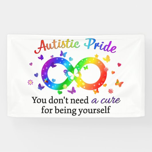 Autistic Pride Spandoek (Horizontaal)
