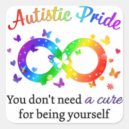 Autistic Pride Vierkante Sticker