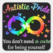 Autistic Pride Vierkante Sticker (Voorkant)