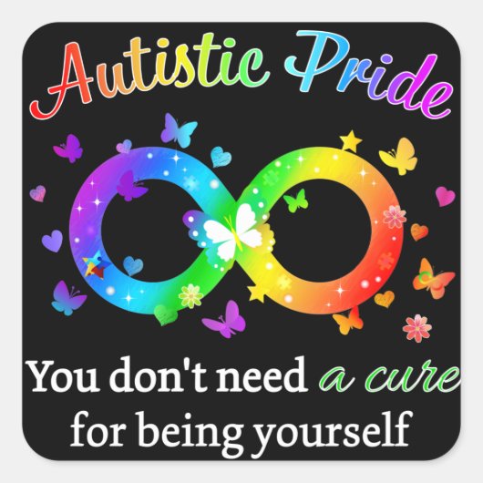 Autistic Pride Vierkante Sticker (Voorkant)