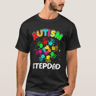 Autistic Stepdad Puzzle steunt familie autisme Awa T-shirt
