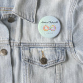 Autistic Unstoppable Pastel Infinity Symbol Gift Ronde Button 5,7 Cm (In situ)
